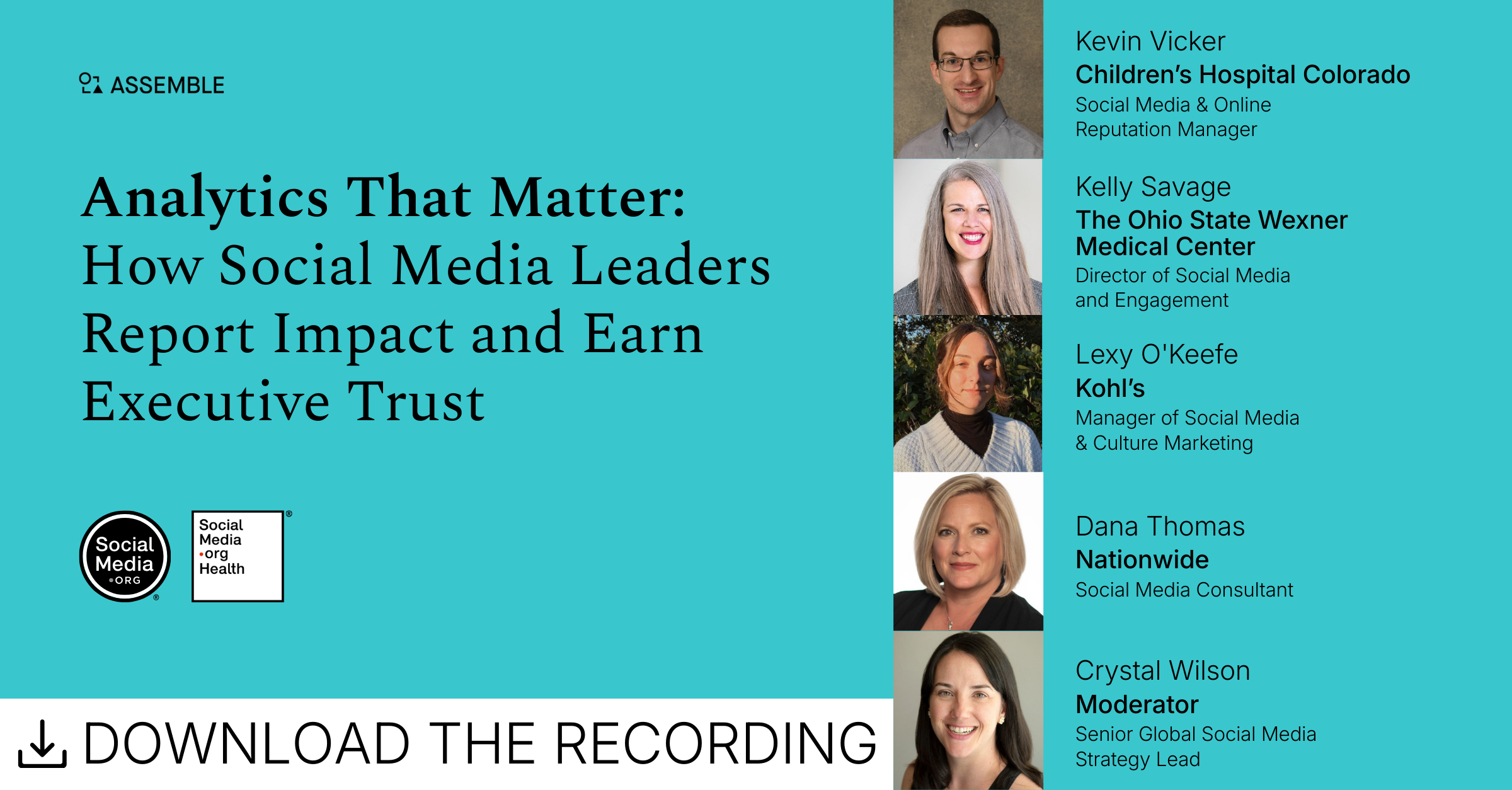 Panel on Analytics That Matter: How Social Media Leaders Report Impact ...
